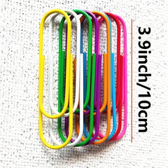 30 50 Mixed Colors Jumbo Paper Clips 100mm - Office School Filing Sorting Tool