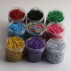 200 Metal Paper Clip Nickel Plated Bookmark Office Stationery