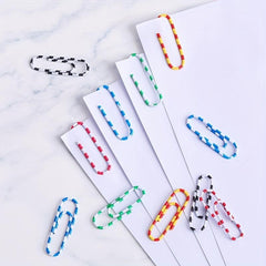 200 Metal Paper Clip Nickel Plated Bookmark Office Stationery
