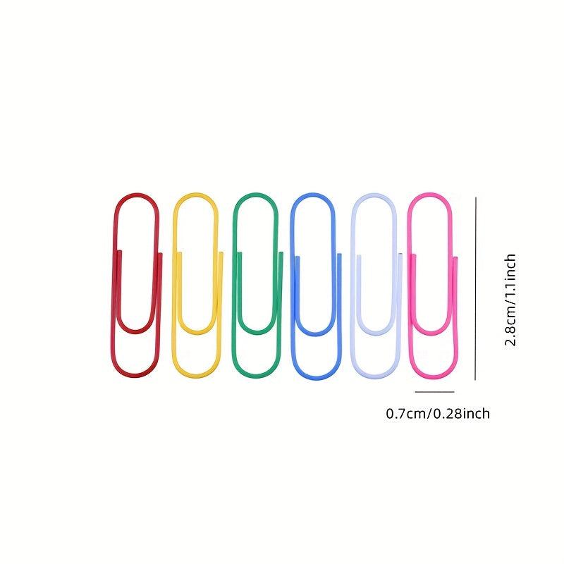 200 Metal Paper Clip Nickel Plated Bookmark Office Stationery