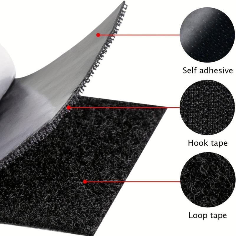 Self Adhesive Hook And Loop Strips Double Sided Interlocking Tape