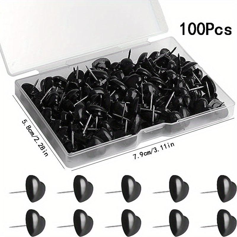 100pcs Heart Pins Plastic Decorative Pins For Cork Boards