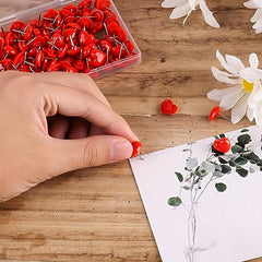 100pcs Heart Pins Plastic Decorative Pins For Cork Boards
