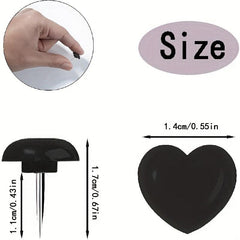 100pcs Heart Pins Plastic Decorative Pins For Cork Boards