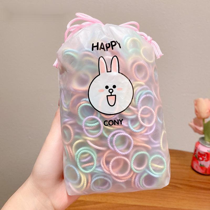 Colorful Nylon Elastic Hair Bands Ponytail Holder Rubber Bands