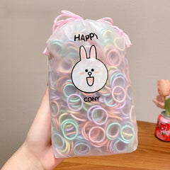 Colorful Nylon Elastic Hair Bands Ponytail Holder Rubber Bands