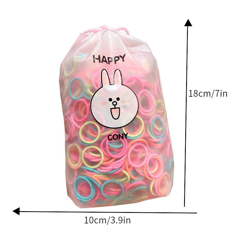 Colorful Nylon Elastic Hair Bands Ponytail Holder Rubber Bands