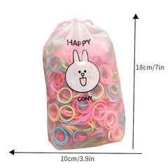 Colorful Nylon Elastic Hair Bands Ponytail Holder Rubber Bands