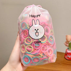 Colorful Nylon Elastic Hair Bands Ponytail Holder Rubber Bands