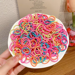 Colorful Nylon Elastic Hair Bands Ponytail Holder Rubber Bands