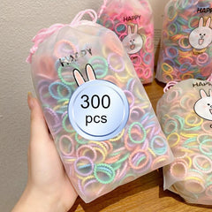 Colorful Nylon Elastic Hair Bands Ponytail Holder Rubber Bands