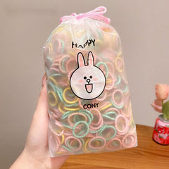 Colorful Nylon Elastic Hair Bands Ponytail Holder Rubber Bands