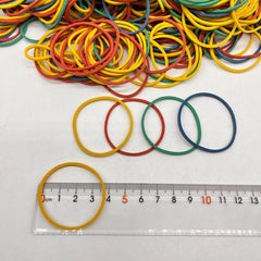 Colorful Rubber Ring Leather Band