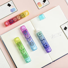 Colorful Correction Tape & Double Sided Tape Roller 5.08cm - Permanent Adhesive