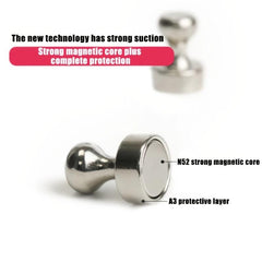 12pcs Brushed Nickel Refrigerator Magnets for Whiteboards Kitchen Office