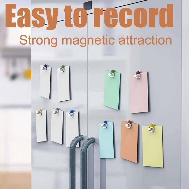 12pcs Brushed Nickel Refrigerator Magnets for Whiteboards Kitchen Office