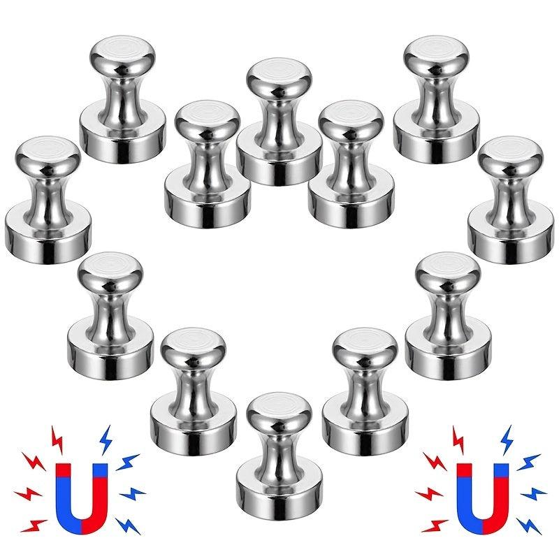 12pcs Brushed Nickel Refrigerator Magnets for Whiteboards Kitchen Office