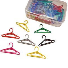 50pcs Mini Coat Hanger Paper Clips Metal Paper Files Holder