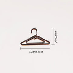 50pcs Mini Coat Hanger Paper Clips Metal Paper Files Holder