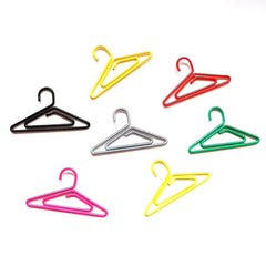 50pcs Mini Coat Hanger Paper Clips Metal Paper Files Holder