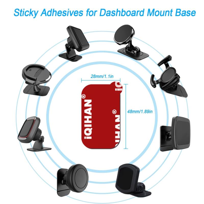 6pcs Car Phone Holder Adhesive Sticker Heat Resistant