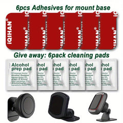 6pcs Car Phone Holder Adhesive Sticker Heat Resistant