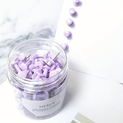 100 Purple Push Pins for Bulletin Board, Wall, Map, Calendar