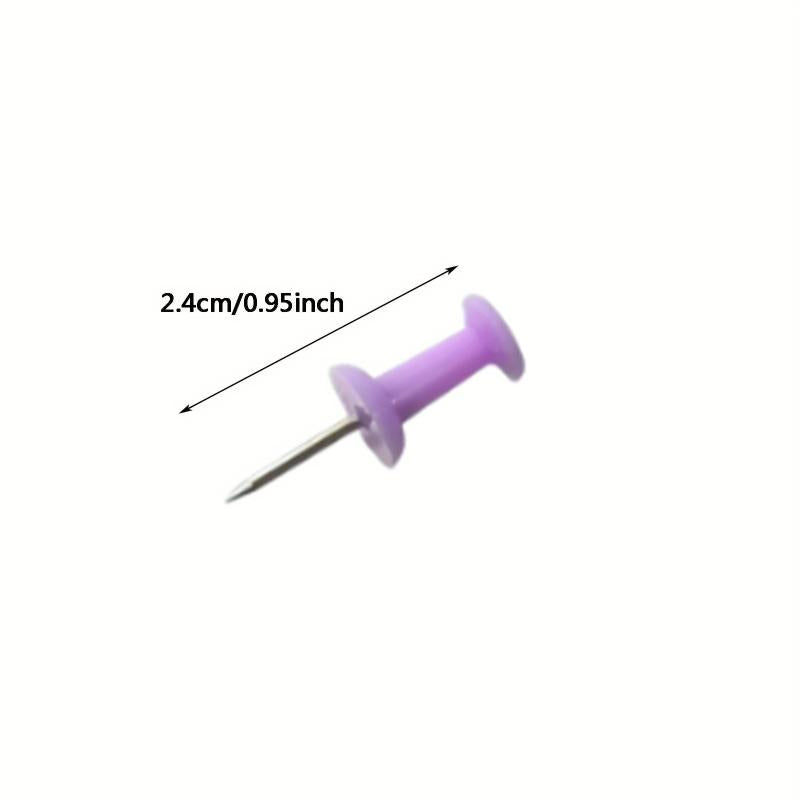 100 Purple Push Pins for Bulletin Board, Wall, Map, Calendar