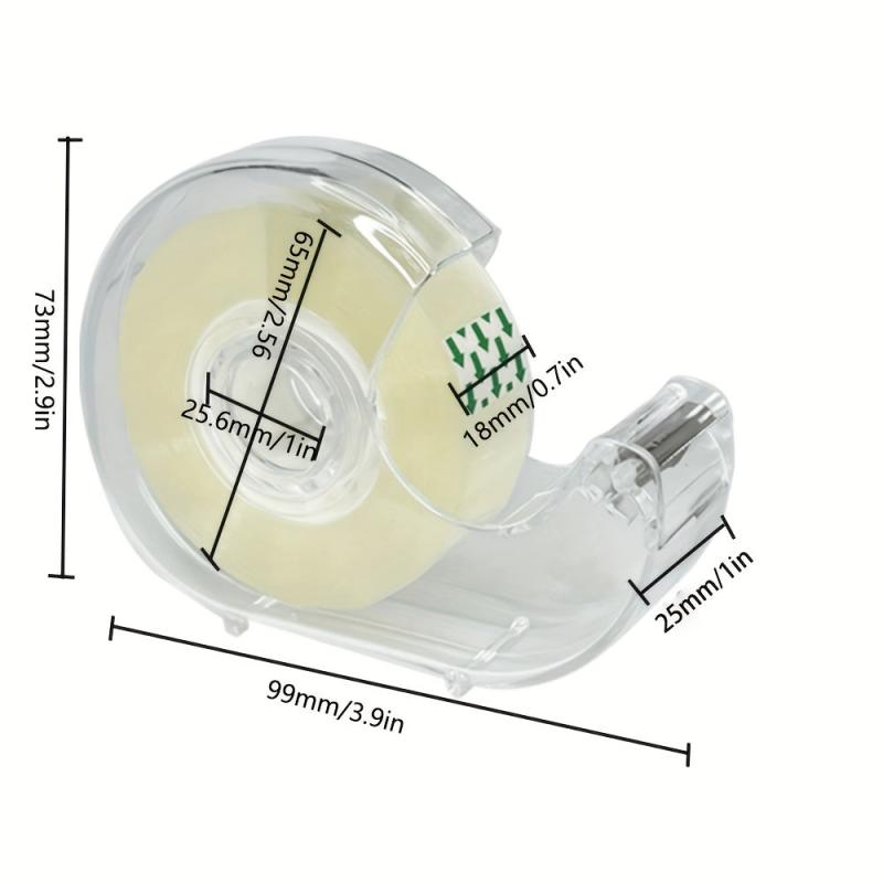Transparent Tape Dispenser Set 1 78x4572 0 Cm Per Roll