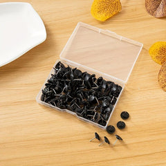 100pcs Gear Shaped Push Pins 12mm Plastic Pushpins Stainless Steel Point