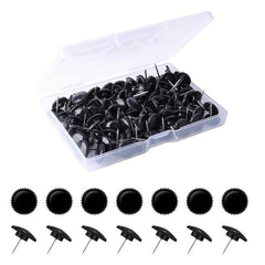 100pcs Gear Shaped Push Pins 12mm Plastic Pushpins Stainless Steel Point