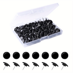 100pcs Gear Shaped Push Pins 12mm Plastic Pushpins Stainless Steel Point