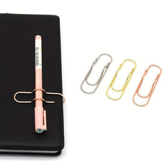 2pcs Metal Pen Clips Bookmarks For Notebooks Paper Clip Stationery