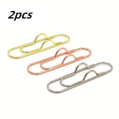 2pcs Metal Pen Clips Bookmarks For Notebooks Paper Clip Stationery