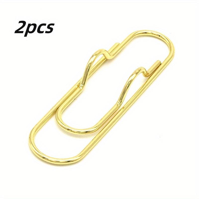 2pcs Metal Pen Clips Bookmarks For Notebooks Paper Clip Stationery
