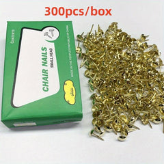 300 Golden Thumb Tacks 7 8 15mm Durable Steel Point Round for Bulletin Boards