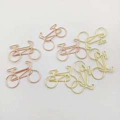 20pcs Mix Colors Metal Paper Clips Bicycle Bookmarks For Office Notebook School