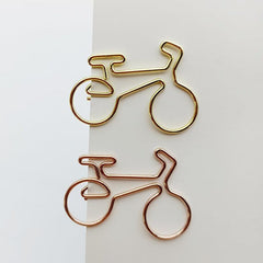 20pcs Mix Colors Metal Paper Clips Bicycle Bookmarks For Office Notebook School
