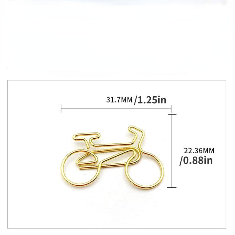 20pcs Mix Colors Metal Paper Clips Bicycle Bookmarks For Office Notebook School