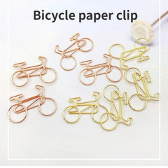 20pcs Mix Colors Metal Paper Clips Bicycle Bookmarks For Office Notebook School