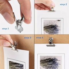 30 Pcs Heavy Duty Bulldog Clips with Push Pins - Silver
