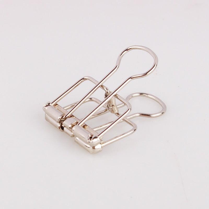 4pcs 32mm Hollow Rose Golden Long Tail Clip for Office Binder Clips