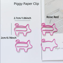 8pcs Small Animal Flamingo Pig Shape Paper Clip