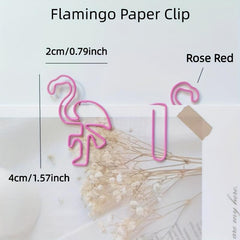 8pcs Small Animal Flamingo Pig Shape Paper Clip