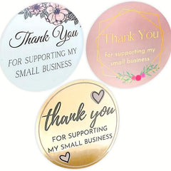 1000 Thank You Gift Stickers for Business Greetings & More