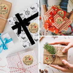 1000 Thank You Gift Stickers for Business Greetings & More