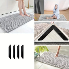 8pcs Washable Removable Rug Stopper Grip Reusable Anti Slip Tape for Carpet
