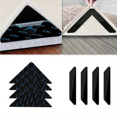 8pcs Washable Removable Rug Stopper Grip Reusable Anti Slip Tape for Carpet