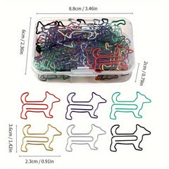 50pcs Cartoon Creative Paper Clip Treble Note Shape Plastic Special Clip