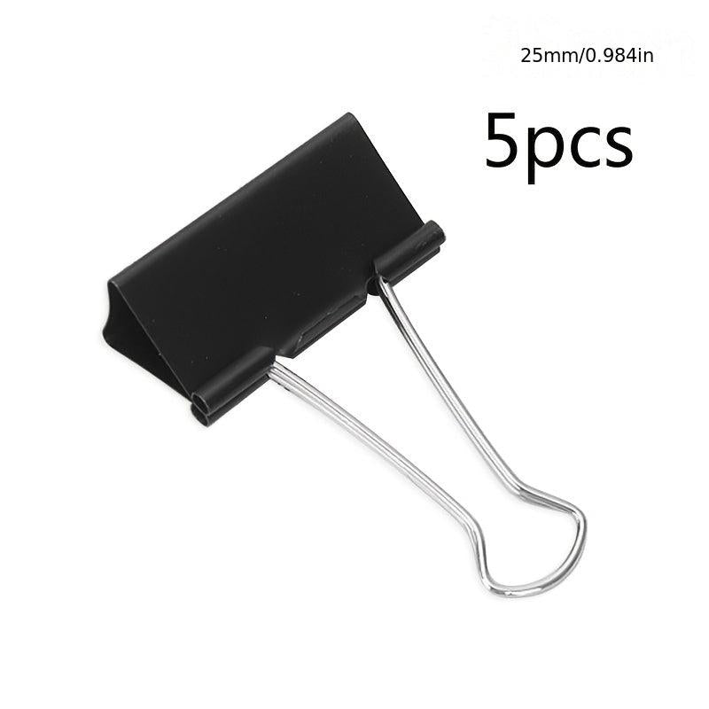 12pcs Metal Paper Clips 15-51mm Binder Clips Grip Clamps Office Stationery